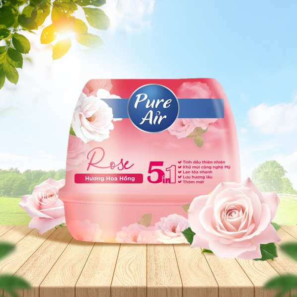 Sáp thơm khử mùi Pure Air - Hương Hoa Hồng